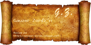 Gauzer Zorán névjegykártya
